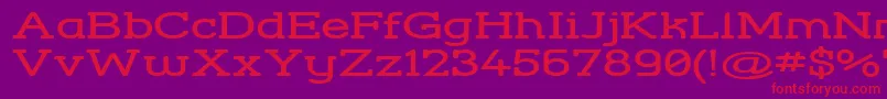 StreetCornerSlabExtend-Schriftart – Rote Schriften auf violettem Hintergrund