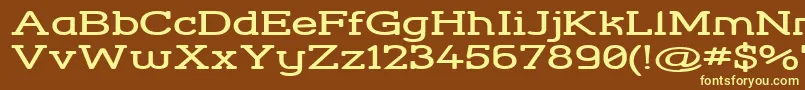 StreetCornerSlabExtend-fontti – keltaiset fontit ruskealla taustalla