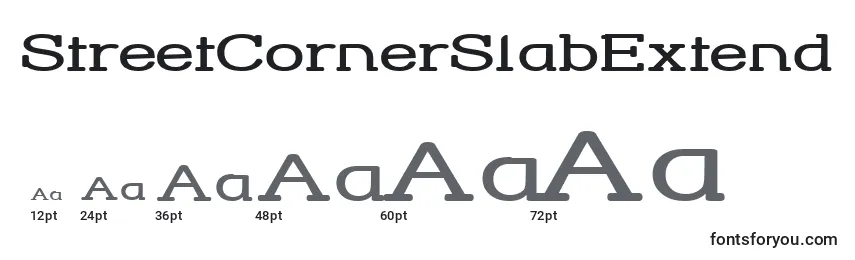StreetCornerSlabExtend Font Sizes