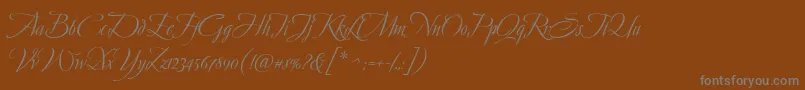 フォントAvalonMedium – 茶色の背景に灰色の文字