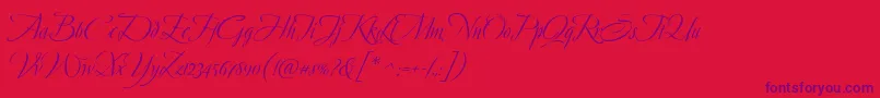 AvalonMedium Font – Purple Fonts on Red Background