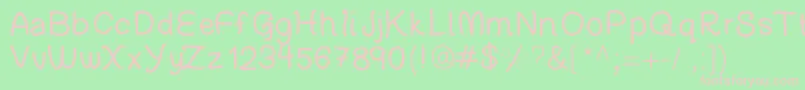 Hadool Font – Pink Fonts on Green Background