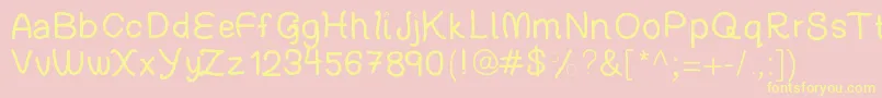 Hadool Font – Yellow Fonts on Pink Background