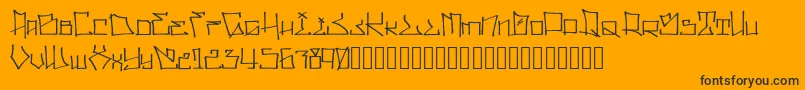 Шрифт WllWritrScrpt – чёрные шрифты на оранжевом фоне