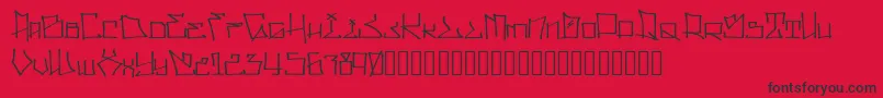 WllWritrScrpt-Schriftart – Schwarze Schriften auf rotem Hintergrund