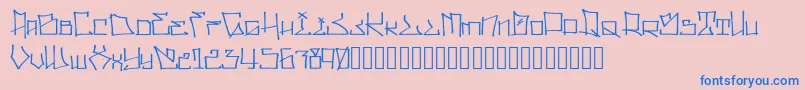 Шрифт WllWritrScrpt – синие шрифты на розовом фоне