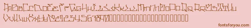 Шрифт WllWritrScrpt – коричневые шрифты на розовом фоне