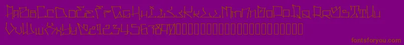 Шрифт WllWritrScrpt – коричневые шрифты на фиолетовом фоне