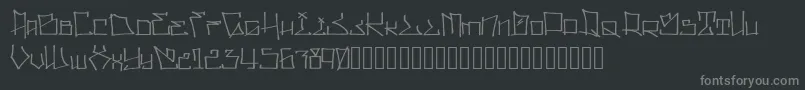 Шрифт WllWritrScrpt – серые шрифты на чёрном фоне