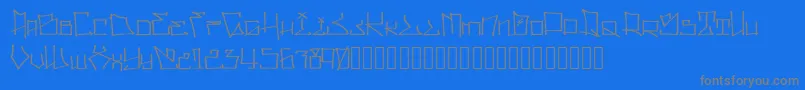 WllWritrScrpt-fontti – harmaat kirjasimet sinisellä taustalla