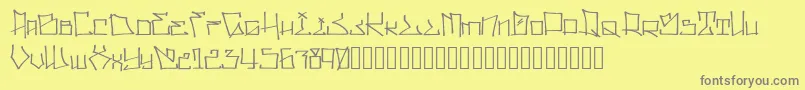 Шрифт WllWritrScrpt – серые шрифты на жёлтом фоне