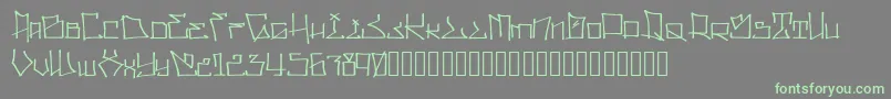 Шрифт WllWritrScrpt – зелёные шрифты на сером фоне