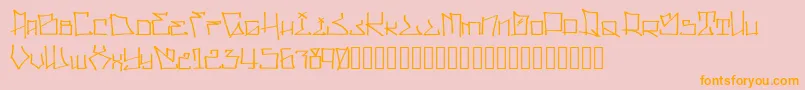 WllWritrScrpt-Schriftart – Orangefarbene Schriften auf rosa Hintergrund