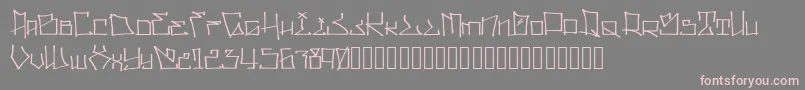 Шрифт WllWritrScrpt – розовые шрифты на сером фоне