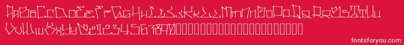 Шрифт WllWritrScrpt – розовые шрифты на красном фоне