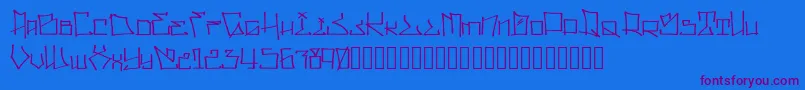 WllWritrScrpt-Schriftart – Violette Schriften auf blauem Hintergrund