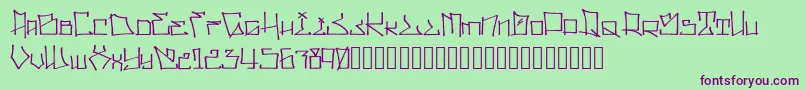 Шрифт WllWritrScrpt – фиолетовые шрифты на зелёном фоне