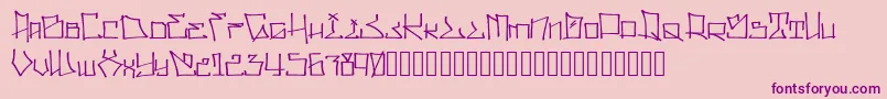 WllWritrScrpt Font – Purple Fonts on Pink Background