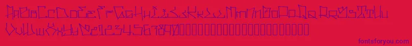 WllWritrScrpt-fontti – violetit fontit punaisella taustalla