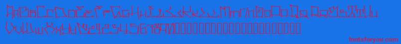 WllWritrScrpt Font – Red Fonts on Blue Background