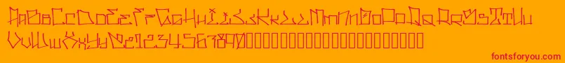 WllWritrScrpt Font – Red Fonts on Orange Background