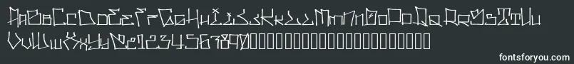 Шрифт WllWritrScrpt – белые шрифты на чёрном фоне