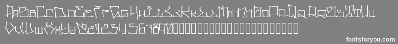フォントWllWritrScrpt – 灰色の背景に白い文字