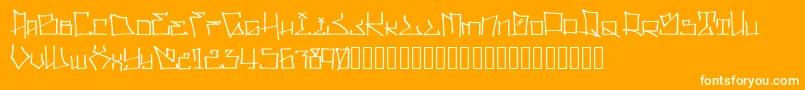 Шрифт WllWritrScrpt – белые шрифты на оранжевом фоне
