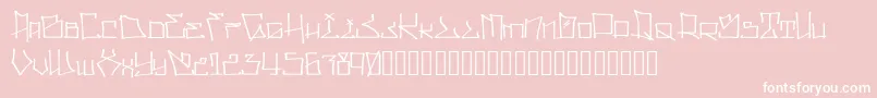 WllWritrScrpt-Schriftart – Weiße Schriften auf rosa Hintergrund