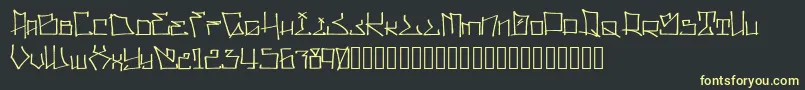 WllWritrScrpt Font – Yellow Fonts on Black Background
