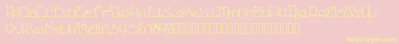 Шрифт WllWritrScrpt – жёлтые шрифты на розовом фоне