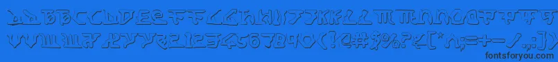 HomeworldTranslatorShadow Font – Black Fonts on Blue Background