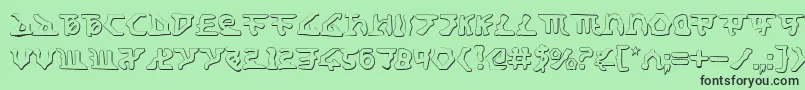 HomeworldTranslatorShadow Font – Black Fonts on Green Background