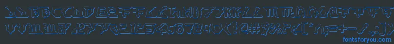 HomeworldTranslatorShadow Font – Blue Fonts on Black Background