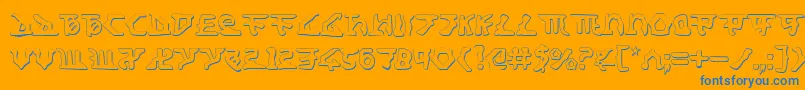 HomeworldTranslatorShadow Font – Blue Fonts on Orange Background