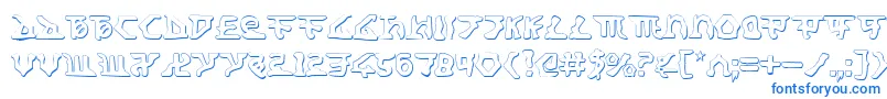 HomeworldTranslatorShadow Font – Blue Fonts on White Background