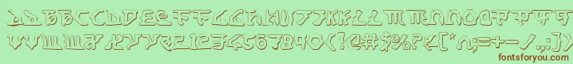 HomeworldTranslatorShadow Font – Brown Fonts on Green Background