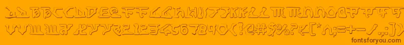 HomeworldTranslatorShadow Font – Brown Fonts on Orange Background
