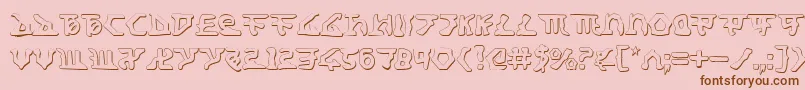 HomeworldTranslatorShadow Font – Brown Fonts on Pink Background