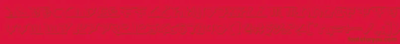 HomeworldTranslatorShadow Font – Brown Fonts on Red Background