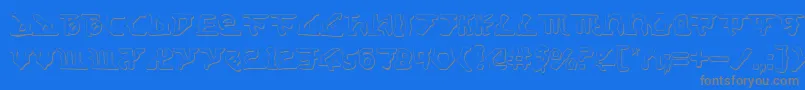 HomeworldTranslatorShadow Font – Gray Fonts on Blue Background