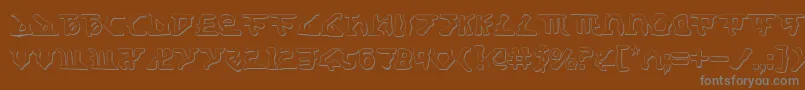HomeworldTranslatorShadow Font – Gray Fonts on Brown Background