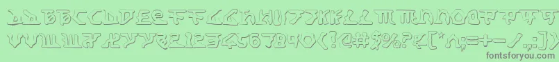 HomeworldTranslatorShadow Font – Gray Fonts on Green Background