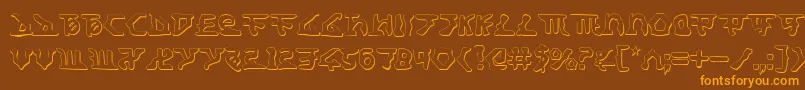 HomeworldTranslatorShadow Font – Orange Fonts on Brown Background