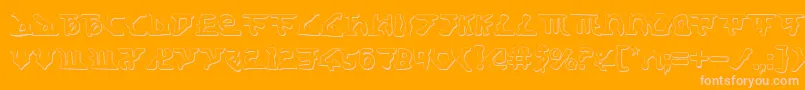 HomeworldTranslatorShadow Font – Pink Fonts on Orange Background