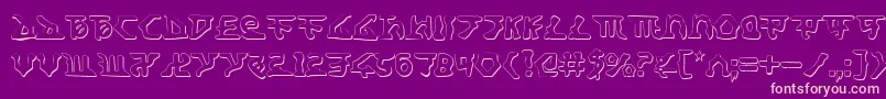 HomeworldTranslatorShadow Font – Pink Fonts on Purple Background