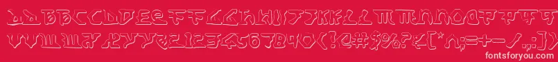 HomeworldTranslatorShadow Font – Pink Fonts on Red Background