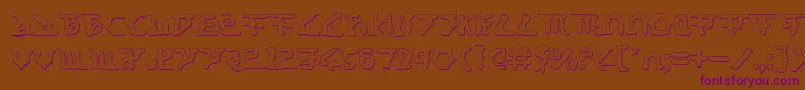 Czcionka HomeworldTranslatorShadow – fioletowe czcionki na brązowym tle
