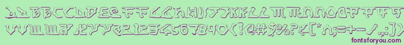 HomeworldTranslatorShadow Font – Purple Fonts on Green Background