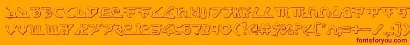 HomeworldTranslatorShadow Font – Purple Fonts on Orange Background